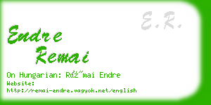 endre remai business card